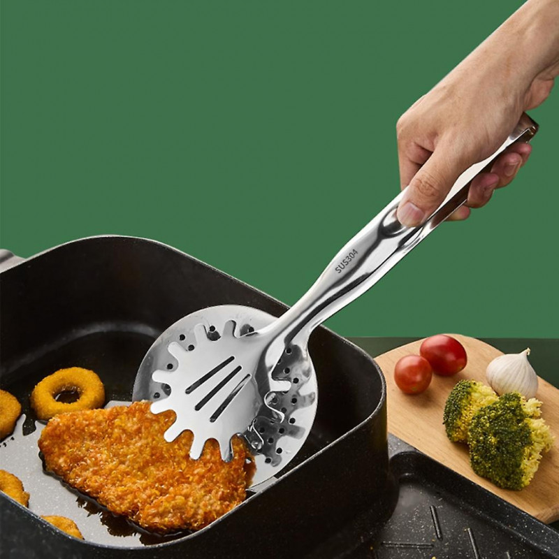 Multi-functional Filter Spoon With Clip Food Kitchen Oil-frying Bbq Filter