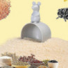 1pcs Plastic Mouse Shape Rice Measuring Cup Water Spoon Rice Shovel Scoop Home Kitchen Gadgets & To