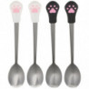 4pcs Dog Cat Spoon Pet Can Spoon Stainless Steel Pet Food Spoon Cat Claw Spoon