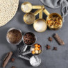 4pcs/set Measuring Spoons Rust-free Anti-scratch Food Grade Bakers Chefs Multi-functional Measuring Scoops For Bakery