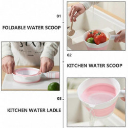 1pc Home Kitchen Foldable Water Ladle Simple Hanging Plastic Water Scoop 1pc Home Kitchen Foldable Water Ladle Simple Hanging Plastic Water Scoop