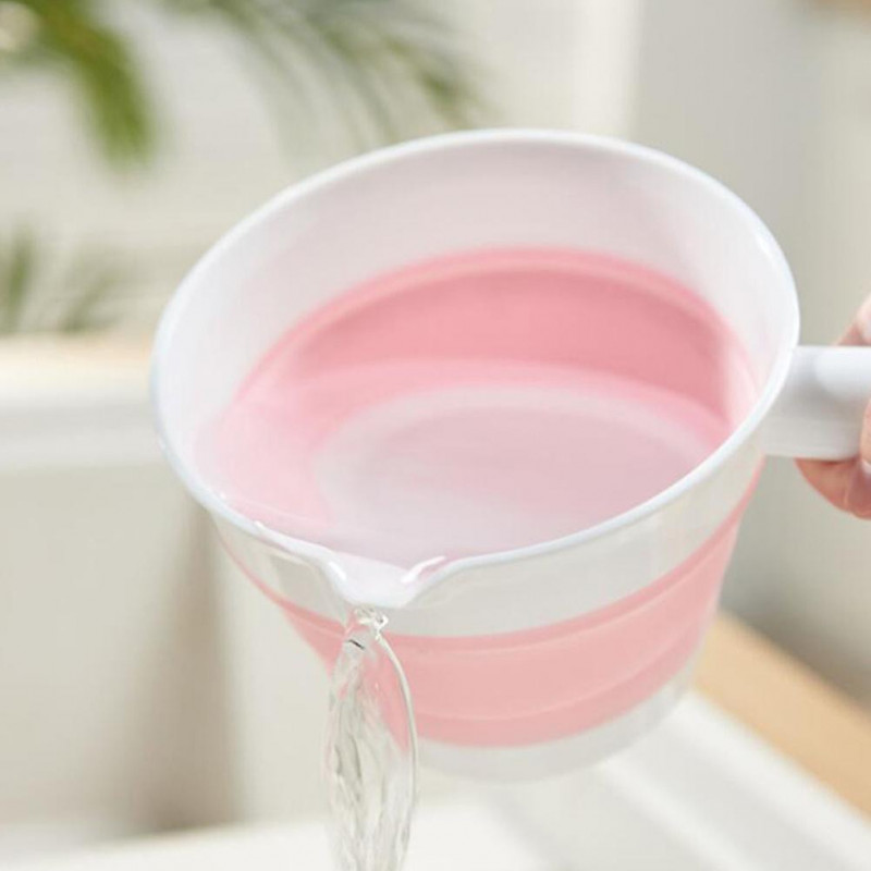 1pc Home Kitchen Foldable Water Ladle Simple Hanging Plastic Water Scoop