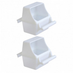 2pcs Bird Feeding Drinking Boxes Convenient Easy-to-clean Detachable Hanging Design Bird Food Boxes Parrot Supply Mengxi 2pcs Bird Feeding Drinking Boxes Convenient Easy-to-clean Detachable Hanging Design Bird Food Boxes Parrot Supply Mengxi