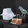 2pcs Bird Feeding Drinking Boxes Convenient Easy-to-clean Detachable Hanging Design Bird Food Boxes Parrot Supply Mengxi