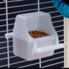 2pcs Bird Feeding Drinking Boxes Convenient Easy-to-clean Detachable Hanging Design Bird Food Boxes Parrot Supply Mengxi