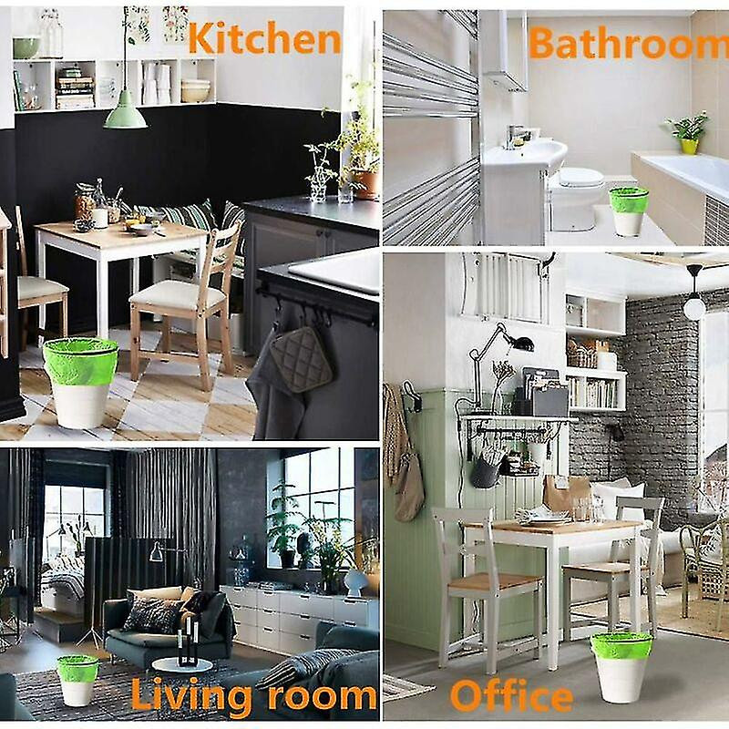 100 Trash Bags, 15-20L, Ultra-Resistant, Leak-Proof, With Handle Green 45X60cm