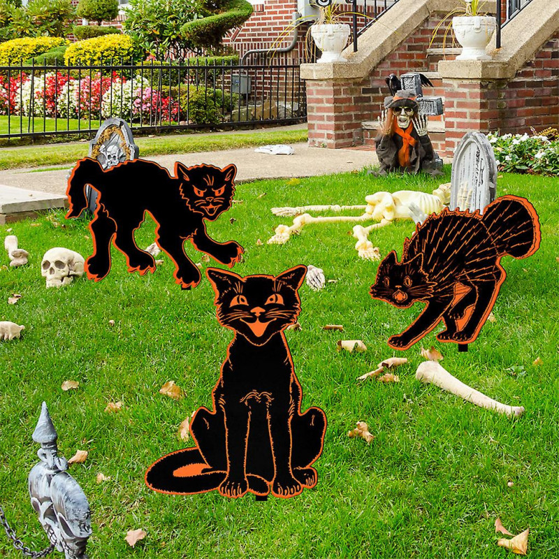 1/2 Black Signs Cat Durable And Stylish Garden Decoration For