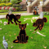 1/2 Black Signs Cat Durable And Stylish Garden Decoration For