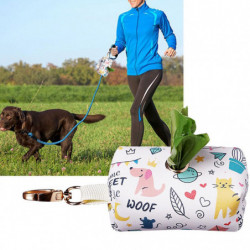 Dog Poop Bags Holder for Leash Cute Waste Bags Dispenser Portable Organizer