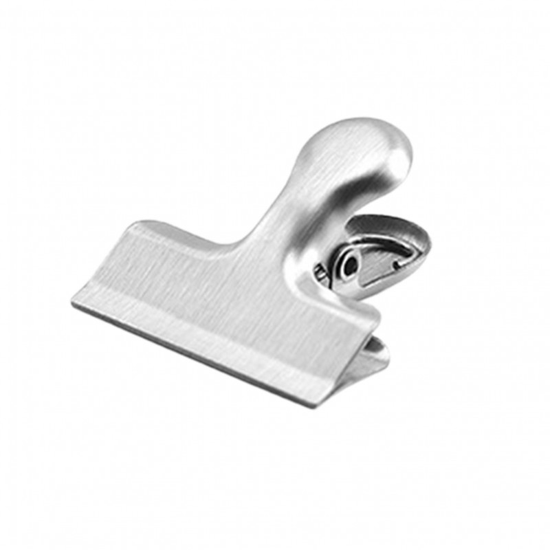 Stainless Steel Photo File Clamp Compact Size Anti-deformed Unfinished Snacks Sealing Bag Clip Kitchen Tool
