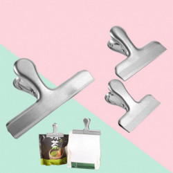 Stainless Steel Photo File Clamp Compact Size Anti-deformed Unfinished Snacks Sealing Bag Clip Kitchen Tool Stainless Steel Photo File Clamp Compact Size Anti-deformed Unfinished Snacks Sealing Bag Clip Kitchen Tool