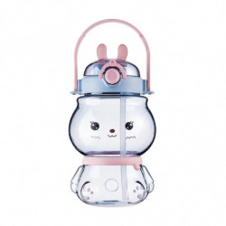 1130ml Water Cup Food Grade Easy to Clean Portable Cute 3D Rabbit Shape Straw Bottle for Summer 1130ml Water Cup Food Grade Easy to Clean Portable Cute 3D Rabbit Shape Straw Bottle for Summer