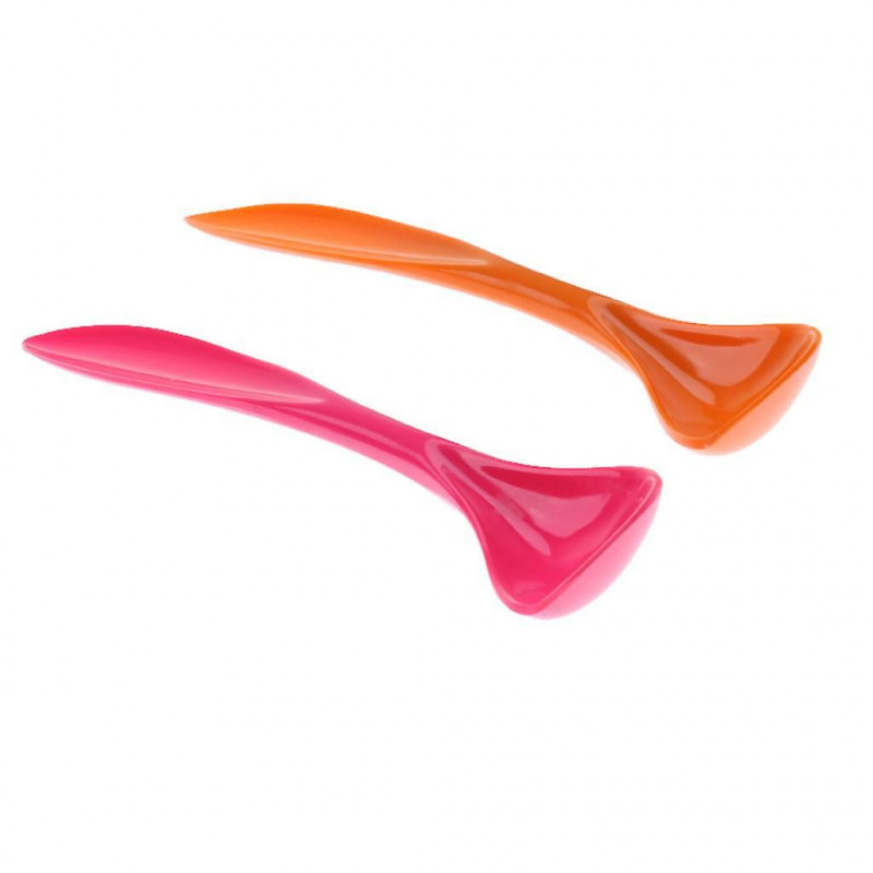 2-pack Special Curved Design Pet Dog Cat Food Can Spoon With Long Handle