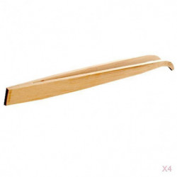 4 Pcs 16.5cm Bamboo Tweezers Pet Insects Gardening Bent Feeding Tool 4 Pcs 16.5cm Bamboo Tweezers Pet Insects Gardening Bent Feeding Tool