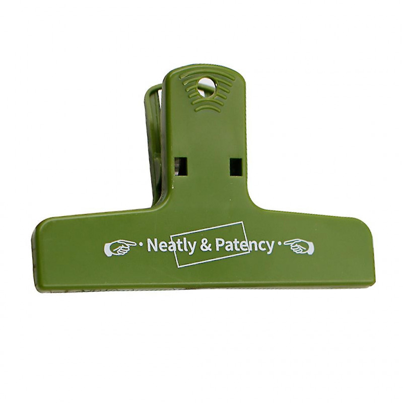 Plastic Bill Food Bag Sealing Clip Food Storage Sealer Neatly Patency -green