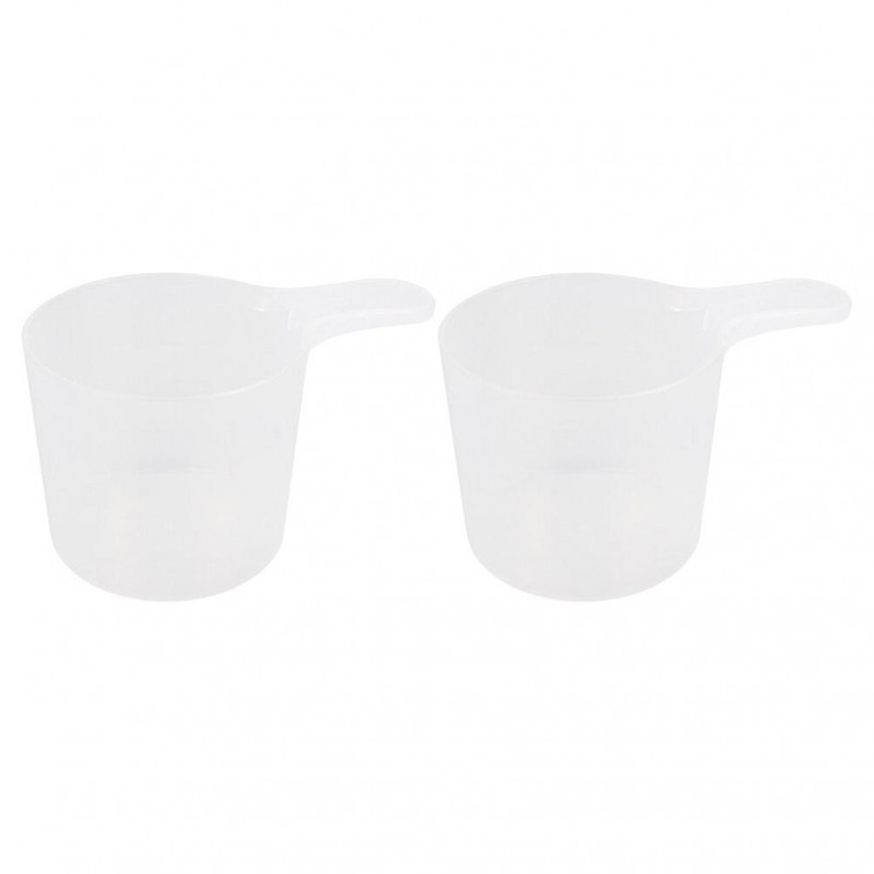 2pcs Household Pet Food Scoops Dog Food Spoons Pet Feeding Tools Pet Supplies (white)