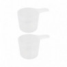 2pcs Household Pet Food Scoops Dog Food Spoons Pet Feeding Tools Pet Supplies (white)