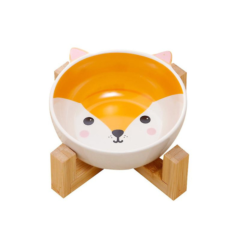 1 Ensemble De Cartoon Kitten Bowl Multi-fonction Feeding Bowl Household Pet Bowl Pet Accessoire