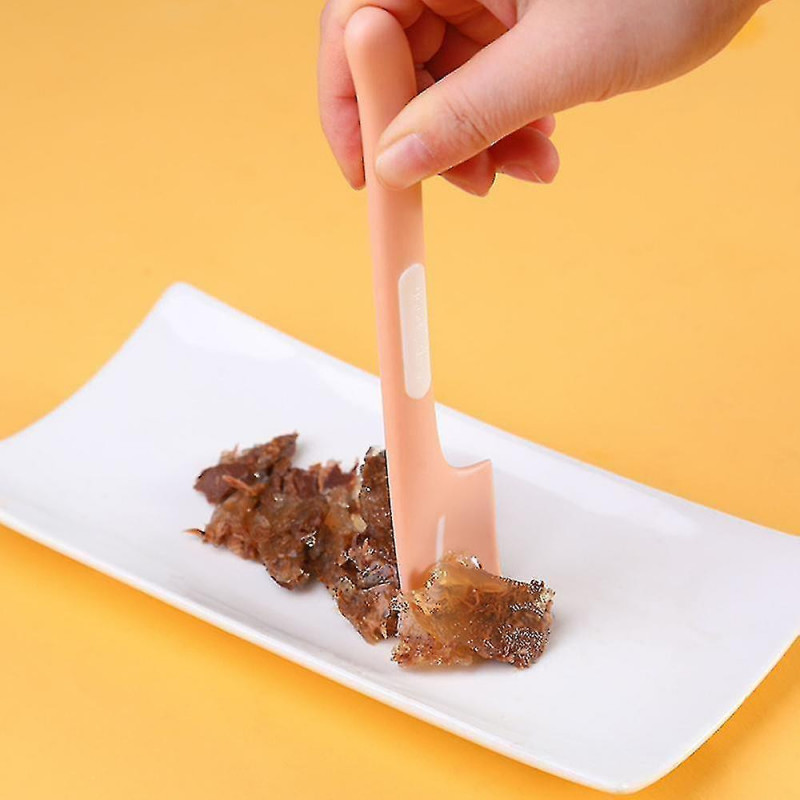 2 Pieces Abs Plastic Cat Spoons, Wet Dog Food, Long Handled Spoon, Canned Spoon, 16*3.1*1.2cm, Pink