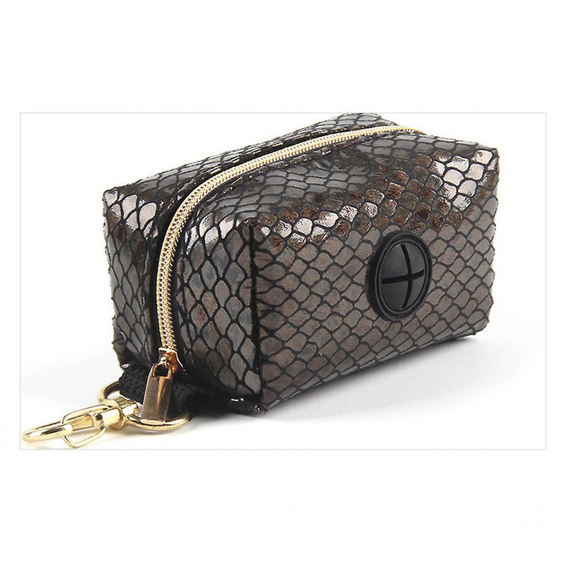 Poop Bag Dispenser Holder Leash Attachment Snake Print Bag Dispenser for Dogs