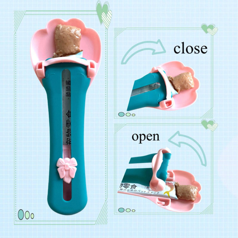 2pcs Pet Feeder Cat Strip Squeeze Spoon, Multifonctionnel Pet Spoons Cat Feeder, Cat Wet Food Spoon Pet Food Spoon