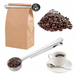 Coffee Measuring Spoon Sealing Clip, Coffee Bag Clip Stainless Steel Ground Coffee Coffee Scoop Spoo Coffee Measuring Spoon Sealing Clip, Coffee Bag Clip Stainless Steel Ground Coffee Coffee Scoop Spoo