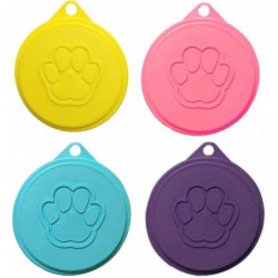 4pcs Boîte de nourriture pour animaux de compagnie Couvercles en plastique Capuchons pour boîtes Universal Dog Cat [...]