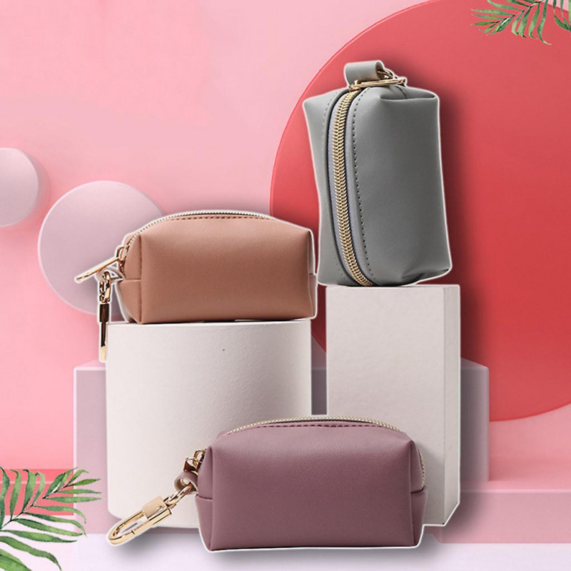 Portable Pet Puppy Dog Poop PU Leather Bag Dispenser Pet Waste Bags Holder Pouch