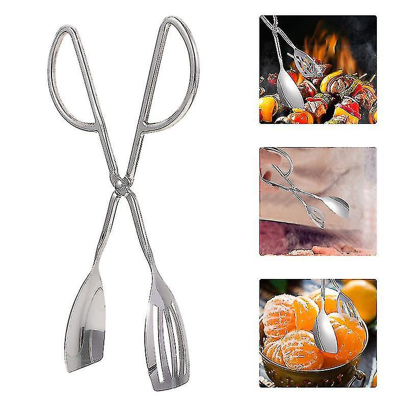 1pc Stainless Steel Food Clip Food Clamp Steak Tong For Home Kitchen