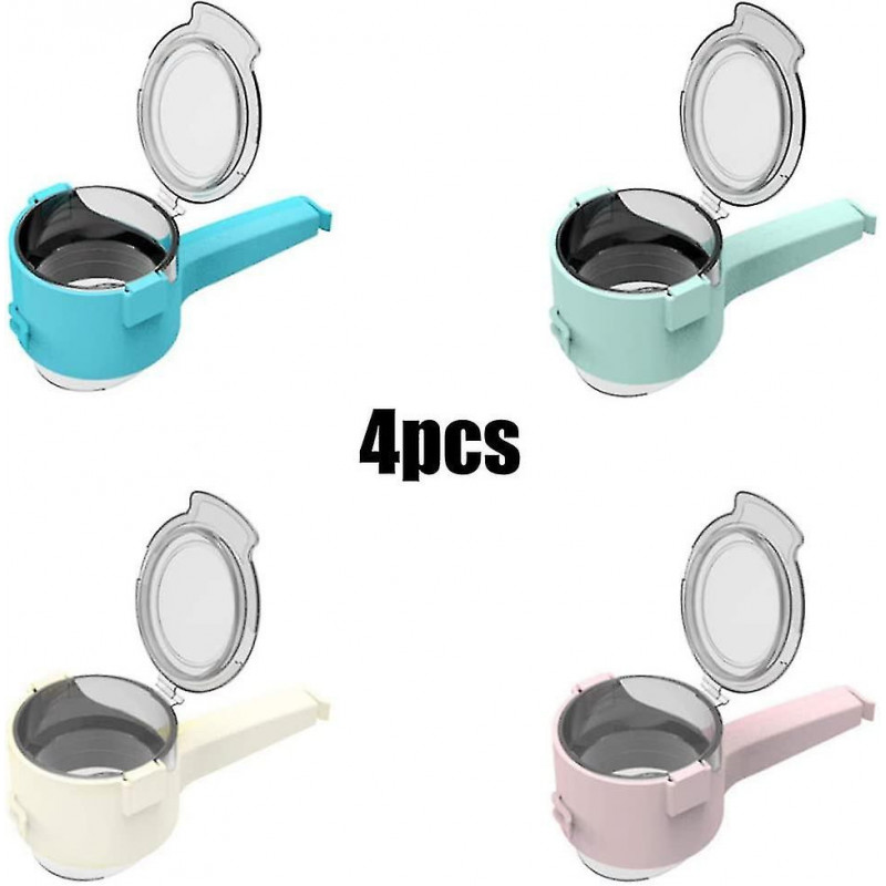 4pcs Food Bag Sealing Clip Snack Bag Sealing Tool Food Preservation Sealing Clip - ya01