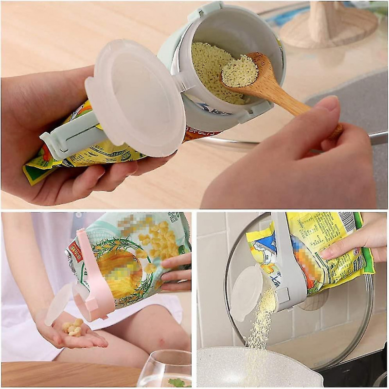 4pcs Food Bag Sealing Clip Snack Bag Sealing Tool Food Preservation Sealing Clip - ya01