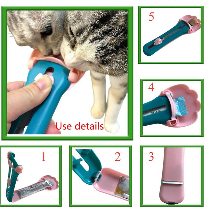 Catstrip Squeezer Catfoodextruder Catstrip Spoon Pet Feeding Spoon Catspoon
