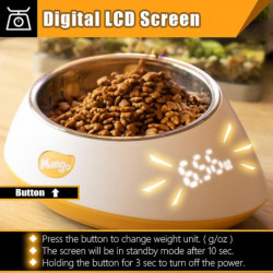 Smart Pet Food Weighing Bowl Measuring Feeder, Automatic Food Container, Detachable Digital Lcd Scale Dispenser, Dog Smart Pet Food Weighing Bowl Measuring Feeder, Automatic Food Container, Detachable Digital Lcd Scale Dispenser, Dog