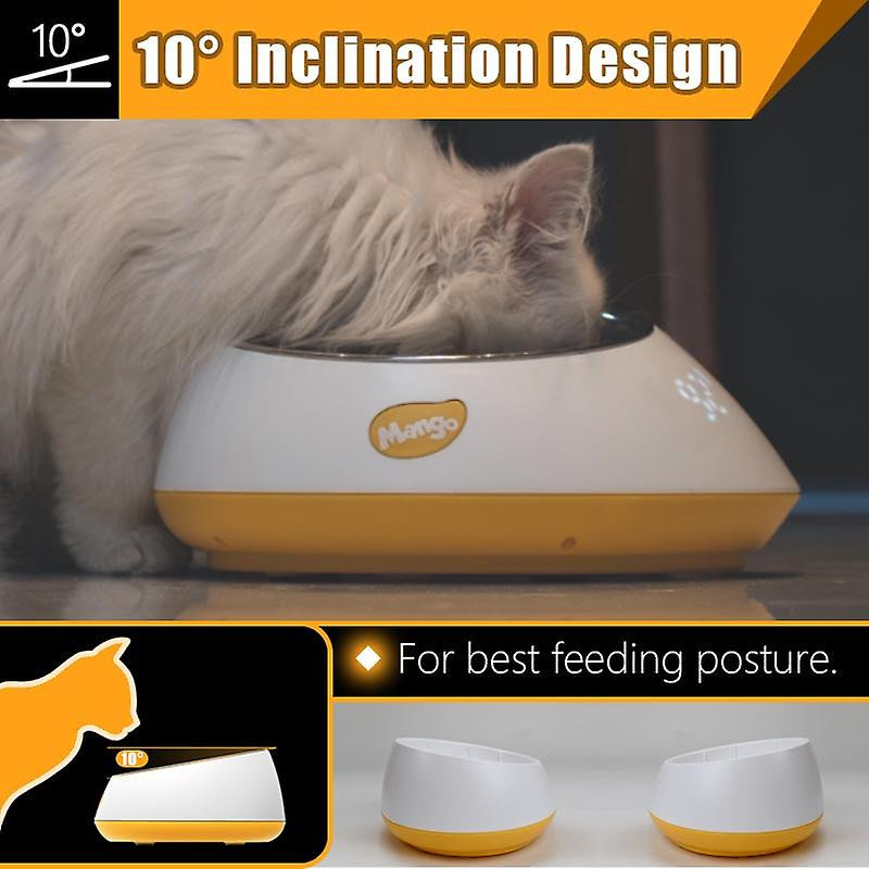 Smart Pet Food Weighing Bowl Measuring Feeder, Automatic Food Container, Detachable Digital Lcd Scale Dispenser, Dog
