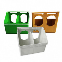 Chicken Watering Cups Hanging With Hooks 2 Holes Plastic Food Feeding Bowls Chicken Watering Cups Hanging With Hooks 2 Holes Plastic Food Feeding Bowls