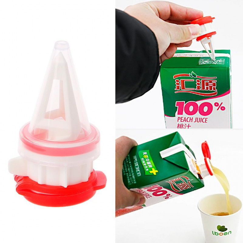 Cap Type Beverage Bag Storage Sealing Clip Milk Box Anti-sprinkle Drainage Nozzl