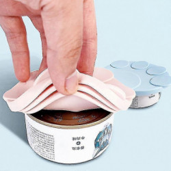 Dog Cat Canned Lid Silicone, 2-in-1 Pet Food Spoon Sealer Cover For Pet Fee Dog Cat Canned Lid Silicone, 2-in-1 Pet Food Spoon Sealer Cover For Pet Fee