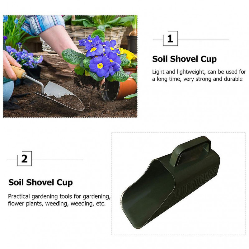 Multi-functional Soil Shovel Cup Handle Plastic Shovel Cup Bonsai Soil Scoop