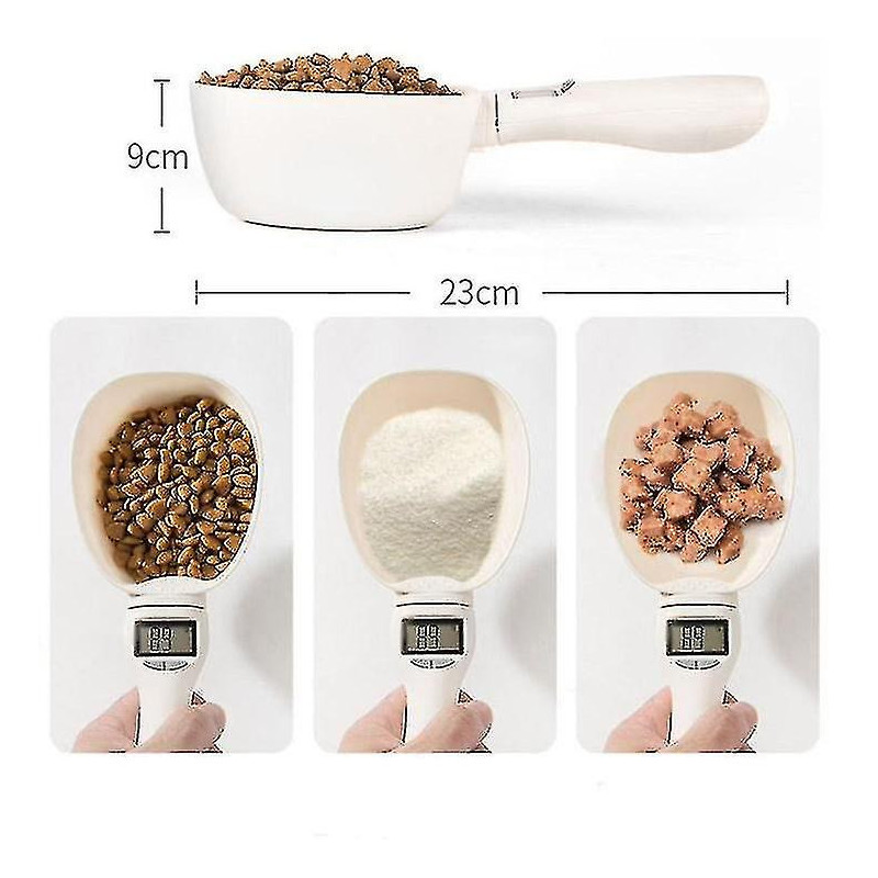 Cuillère de mesure multifonctionnelle Échelle de mesure d’alimentation pour animaux de compagnie