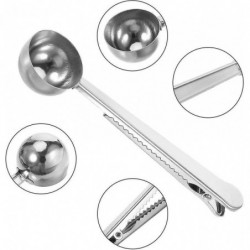 Coffee Measuring Spoon Sealing Clip, Coffee Bag Clip Stainless Steel Ground Coffee Coffee Scoop Spoon with Bag [...]