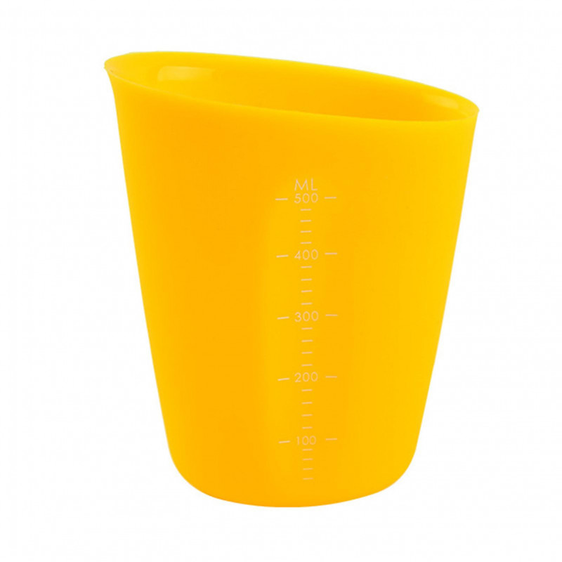 Wharick Juice Cup Non-slip Smooth Edge Easy to Clean Silicone Measuring Cup Tool for Baking