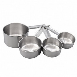 Wharick 4 Pcs/Set Cuillères À Mesurer Sans Rouille Anti-Rayures De Qualité Alimentaire Boulangers Chefs Cuillères [...]