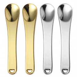 4Pcs Metal Makeup Spatula DIY Facial Mask Cosmetic Mini Spoon Beauty Scoop Tool 4Pcs Metal Makeup Spatula DIY Facial Mask Cosmetic Mini Spoon Beauty Scoop Tool