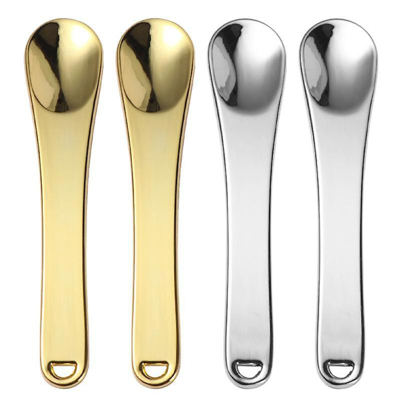 4Pcs Metal Makeup Spatula DIY Facial Mask Cosmetic Mini Spoon Beauty Scoop Tool