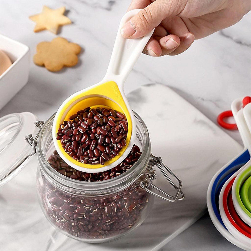 Collapsible Food Grade Silicone Measuring Cup For Space Saving Easy To Clean