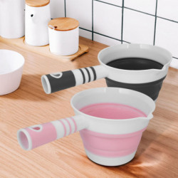 2 Pack Foldable Water Ladle, Collapsible Water Scoop Dipper, Folding Bath Spoon Ladle, Space Saving 2 Pack Foldable Water Ladle, Collapsible Water Scoop Dipper, Folding Bath Spoon Ladle, Space Saving