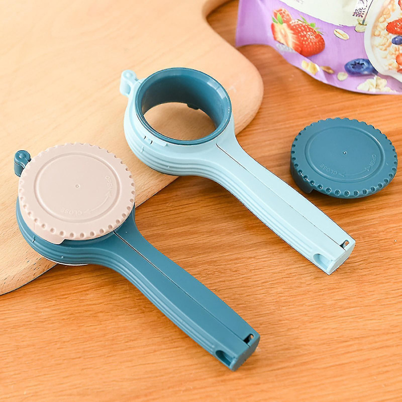 Multi Functional Seal Food Bag Sealing Clip With Rotatable Can Cover2packmulticolor