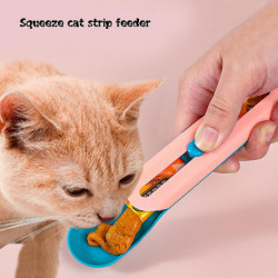 Cuillère d’alimentation pour animaux de compagnie Longue bande Chat Snack Squeezer Feeder Mini Pet Eating Supplies Cuillère d’alimentation pour animaux de compagnie Longue bande Chat Snack Squeezer Feeder Mini Pet Eating Supplies