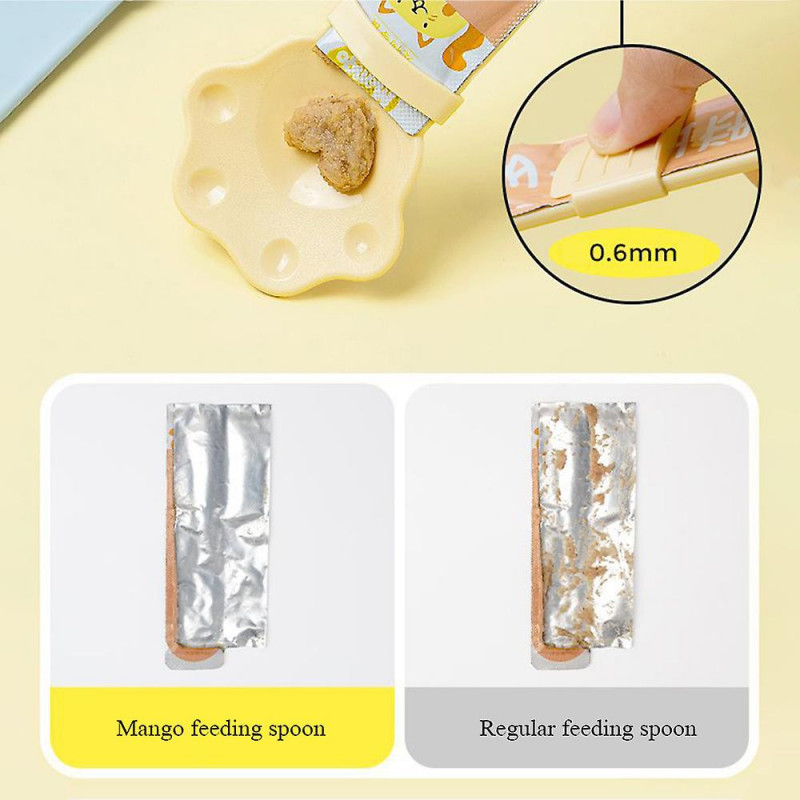 Cat Strip Feeder Squeezer Spoons Reusable Handheld Food Spoon Pet Accessories