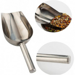2 Pcs Dog Food Scoop Stainless Steel Feed Scooper For Home Pet Food (1 1/2 Cup, 12-ounce) - - 2 Pcs Dog Food Scoop Stainless Steel Feed Scooper For Home Pet Food (1 1/2 Cup, 12-ounce) - -